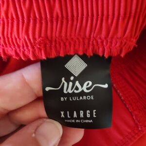 Rise By Lularoe Infinite Red Pant Size XL New With Tags